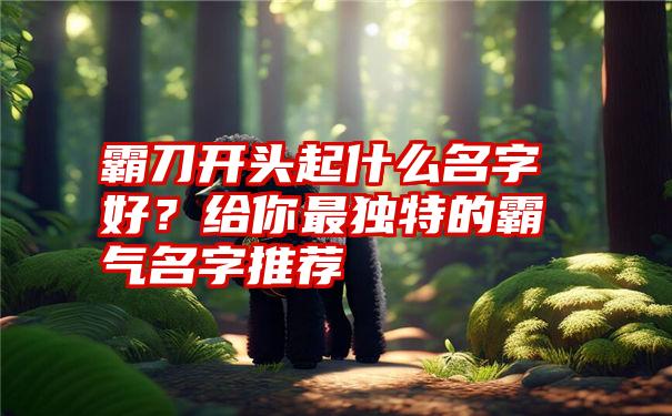 霸刀开头起什么名字好？给你最独特的霸气名字推荐