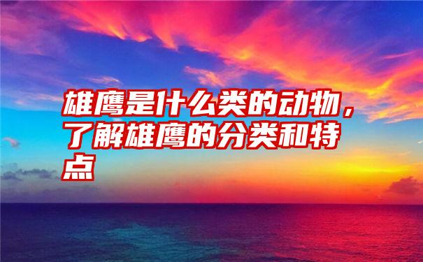 雄鹰是什么类的动物，了解雄鹰的分类和特点