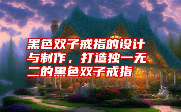 黑色双子戒指的设计与制作，打造独一无二的黑色双子戒指