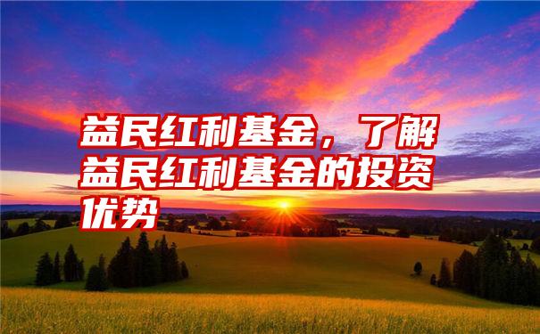 益民红利基金，了解益民红利基金的投资优势