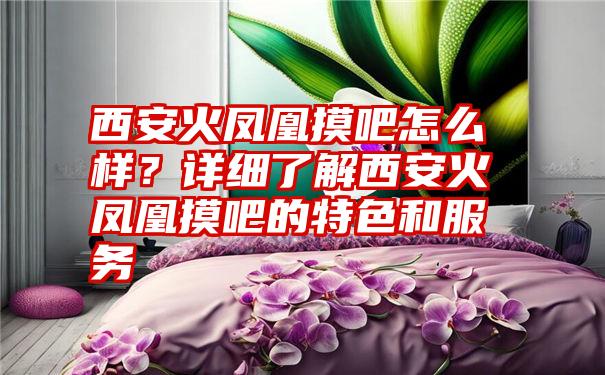 西安火凤凰摸吧怎么样？详细了解西安火凤凰摸吧的特色和服务