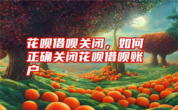 花呗借呗关闭，如何正确关闭花呗借呗账户