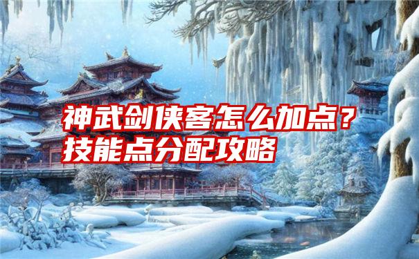 神武剑侠客怎么加点？技能点分配攻略