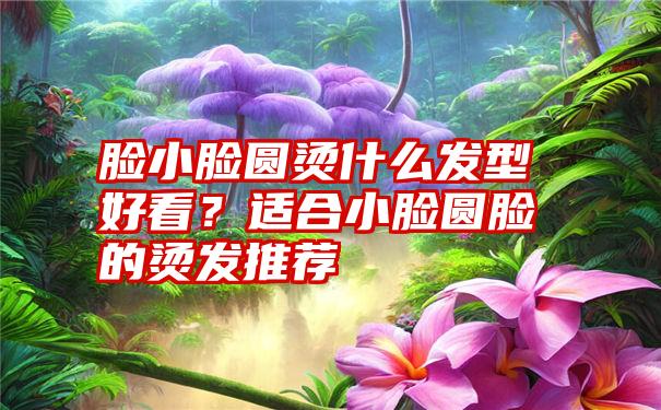 脸小脸圆烫什么发型好看？适合小脸圆脸的烫发推荐