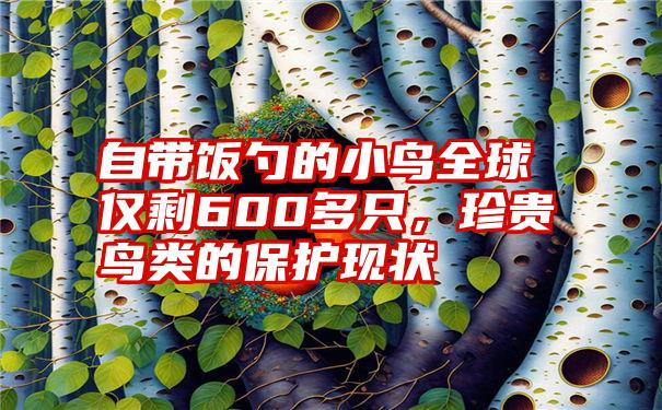 自带饭勺的小鸟全球仅剩600多只，珍贵鸟类的保护现状