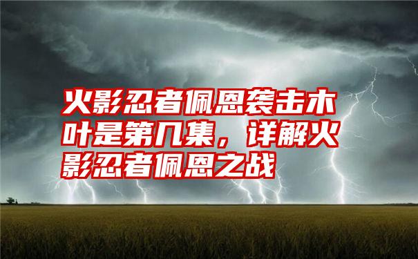 火影忍者佩恩袭击木叶是第几集，详解火影忍者佩恩之战