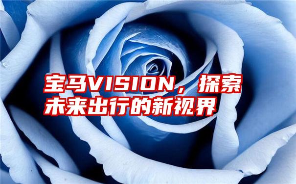 宝马VISION，探索未来出行的新视界