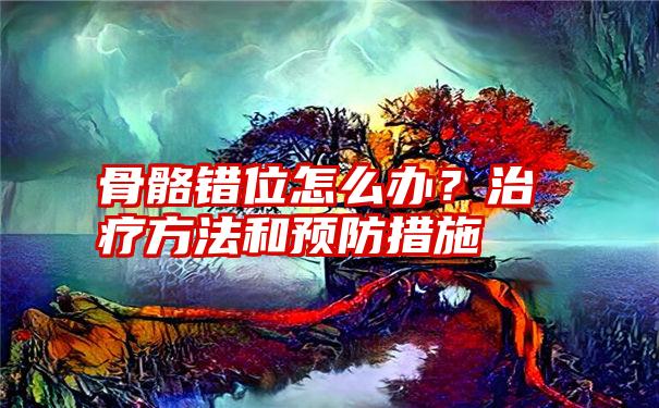 骨骼错位怎么办？治疗方法和预防措施