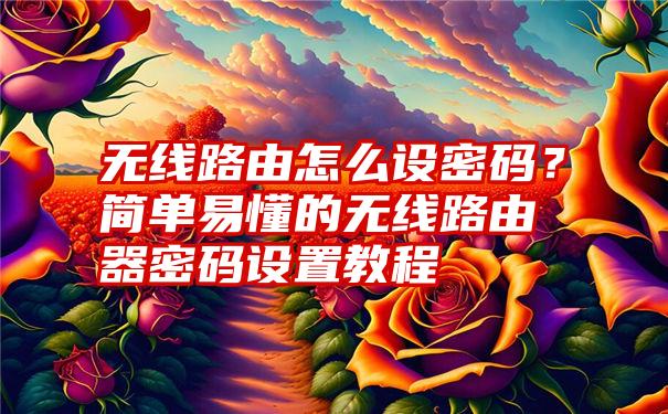 无线路由怎么设密码？简单易懂的无线路由器密码设置教程