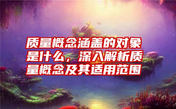 质量概念涵盖的对象是什么，深入解析质量概念及其适用范围