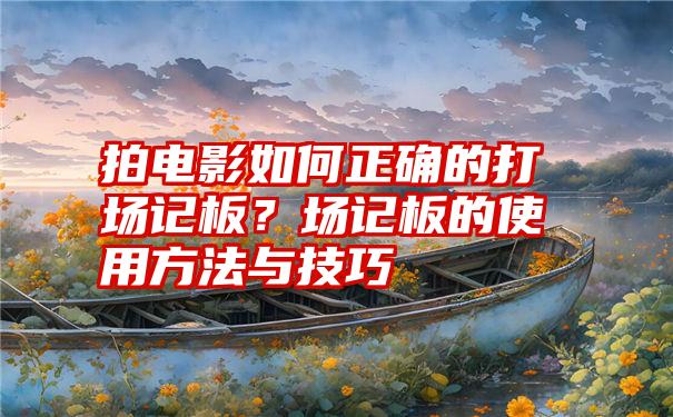 拍电影如何正确的打场记板？场记板的使用方法与技巧