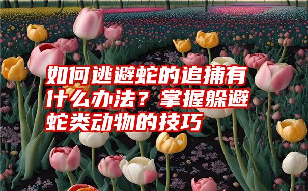 如何逃避蛇的追捕有什么办法？掌握躲避蛇类动物的技巧