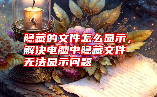 隐藏的文件怎么显示，解决电脑中隐藏文件无法显示问题