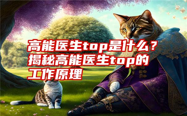 高能医生top是什么？揭秘高能医生top的工作原理