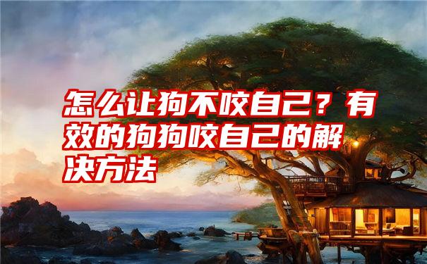 怎么让狗不咬自己？有效的狗狗咬自己的解决方法