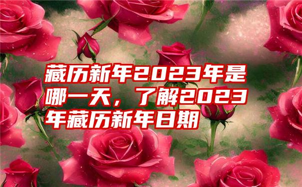 藏历新年2023年是哪一天，了解2023年藏历新年日期