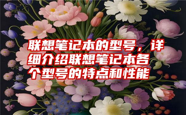 联想笔记本的型号，详细介绍联想笔记本各个型号的特点和性能