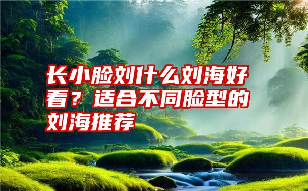 长小脸刘什么刘海好看？适合不同脸型的刘海推荐