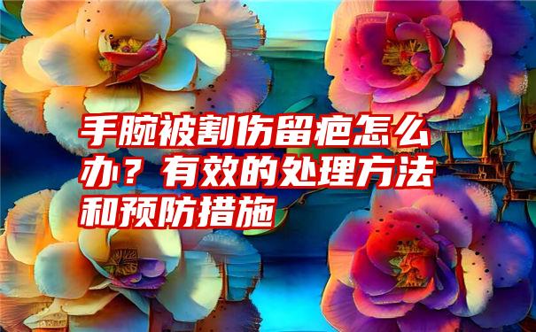 手腕被割伤留疤怎么办？有效的处理方法和预防措施