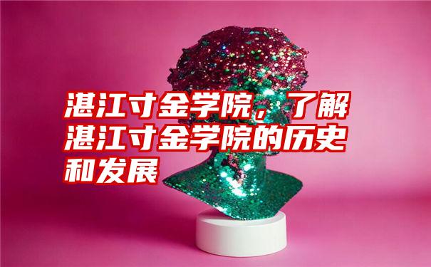 湛江寸金学院，了解湛江寸金学院的历史和发展