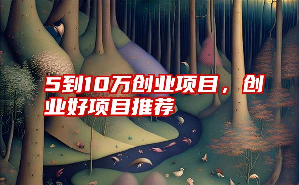 5到10万创业项目，创业好项目推荐