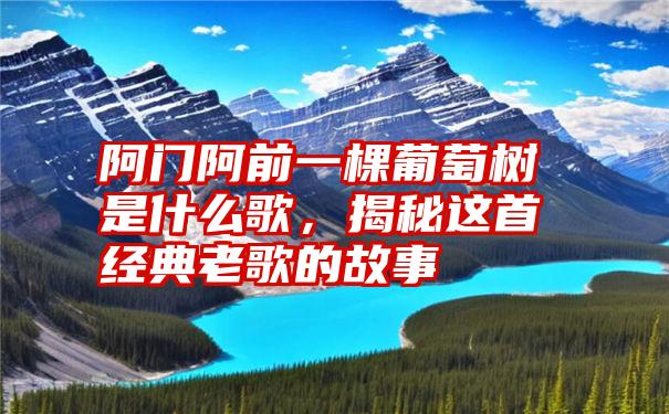 阿门阿前一棵葡萄树是什么歌，揭秘这首经典老歌的故事