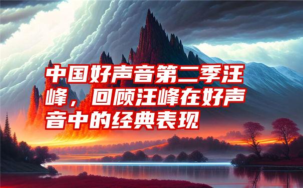 中国好声音第二季汪峰，回顾汪峰在好声音中的经典表现