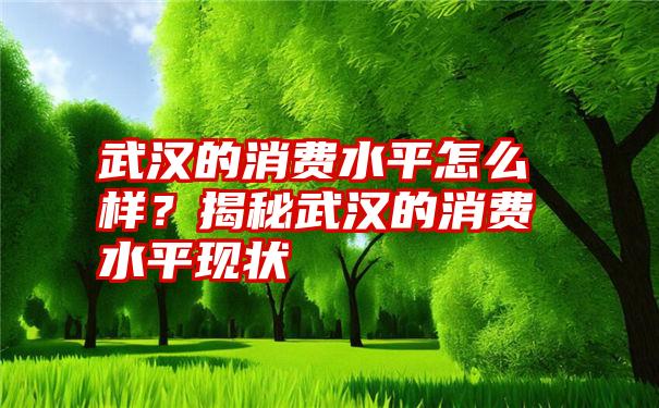 武汉的消费水平怎么样？揭秘武汉的消费水平现状