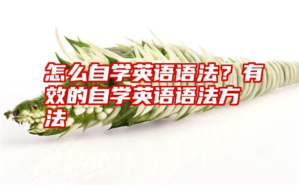 怎么自学英语语法？有效的自学英语语法方法