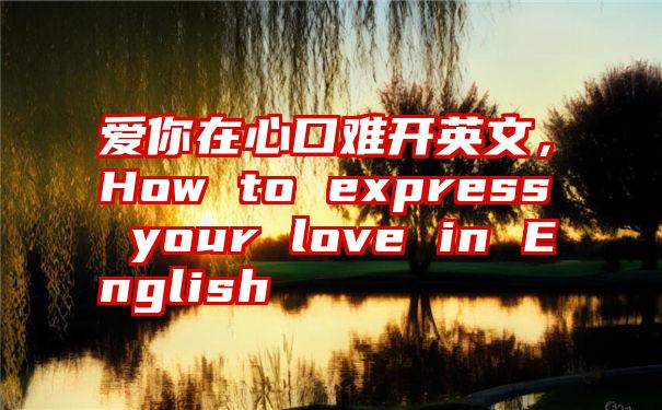 爱你在心口难开英文，How to express your love in English